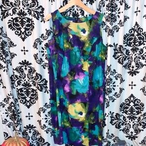 Dressbarn Multicolor Abstract Dress